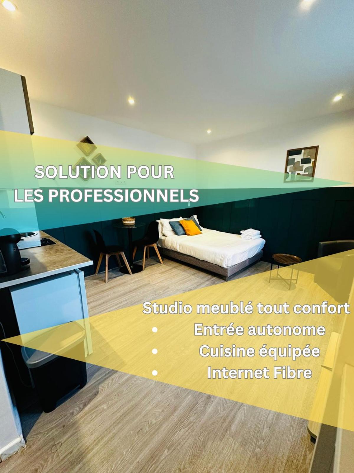 Btobed - Location Professionnelle - 2 Studios Confort - Proche Parc Des Expos Et Stade De France Le Bourget Eksteriør bilde